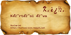Kürtösi Éva névjegykártya