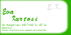 eva kurtosi business card