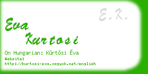 eva kurtosi business card